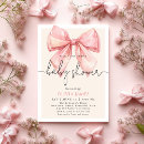 Search for pink bow baby shower invitations Girly