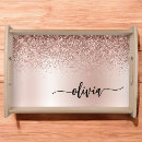 Search for gold serving trays Girly