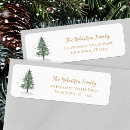 Search for evergreen tree return address labels Rustic