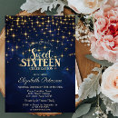 Search for navy blue sweet 16 invitations Elegant