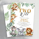 Search for safari animals 2nd birthday invitations Lion