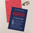 Search for modern bar bat mitzvah invitations Simple