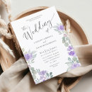 Search for purple wedding invitations Simple elegant calligraphy script