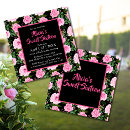 Search for pink black sweet 16 invitations Roses