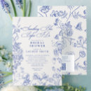 Search for victorian bridal shower invitations Blue and white