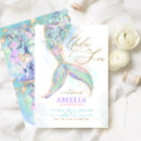 Search for gold glitter invitations Under the sea