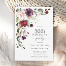 Search for purple 50th birthday invitations Adult birthday party