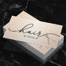 Search for pearl business cards Hair stylist