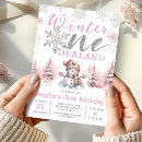 Search for winter onederland invitations Silver
