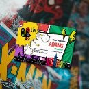Search for superhero 4th birthday invitations Comic book