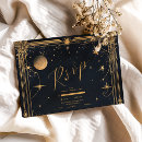 Search for black and gold rsvp cards Sun moon stars