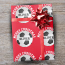 Search for soccer christmas wrapping paper Player