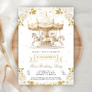 Search for carousel 1st birthday invitations Merry go round