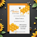 Search for a little honey is on the way baby shower invitations Modern