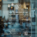 Search for store hours window decals Small business