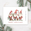 Search for funny gnome merry christmas cards Watercolor