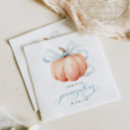 Search for pumpkin baby shower napkins Watercolor