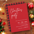 Search for plaid christmas invitations Red
