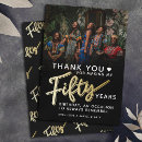 Search for 50th birthday thank you cards Fifty