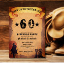 Search for western 60th birthday invitations Cowboy