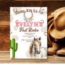 Search for horse 1st birthday invitations Pastel