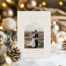 Search for photo holiday wedding announcement cards Script calligraphy