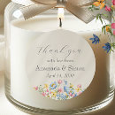 Search for engagement thank you stickers Floral