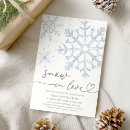 Search for winter wonderland bridal shower invitations Watercolor snowflakes