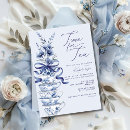 Search for blue butterfly invitations Chinoiserie
