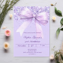 Search for lavender birthday invitations Violet
