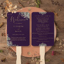 Search for purple and gold wedding programs Order of service