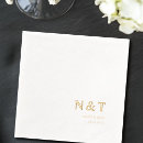 Search for rose gold wedding napkins White