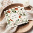 Search for vintage christmas napkins Red and green