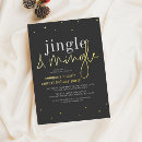 Search for holiday invitations Black and gold