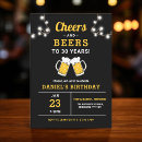 Search for funny adult birthday invitations Cheers to 30 years