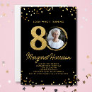 Search for for her birthday invitations Black and gold