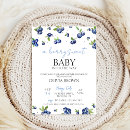 Search for blueberry baby shower invitations Gingham