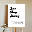 Search for one day away rehearsal dinner signs Typography