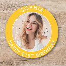 Search for 21st birthday stickers Elegant