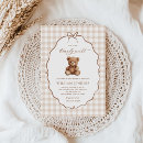 Search for neutral teddy bear baby shower invitations Elegant
