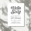Search for hello sixty invitations 60th