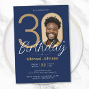 Search for mens 30th birthday invitations Gold