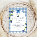 Search for blueberry baby shower invitations Gingham