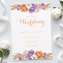 Search for orange and purple wedding invitations Modern