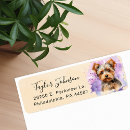 Search for yorkie return address labels Watercolor