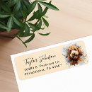 Search for labradoodle return address labels Watercolor