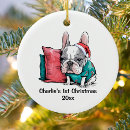 Search for french bulldog ornaments Watercolor