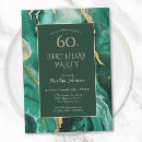 Search for emerald green and gold 60th birthday invitations Sixty