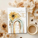 Search for sunflower 1st birthday invitations Cute little sunflower