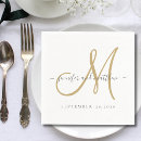 Search for gold and white wedding napkins Names
